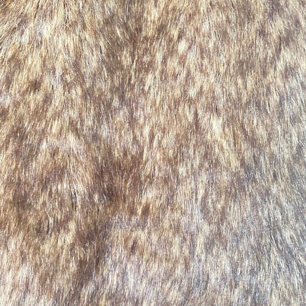 NWOT: Kim Rogers Petite Faux Fur Knit Vest. Brown/Ivory. Sz PS. - Picture 9 of 12